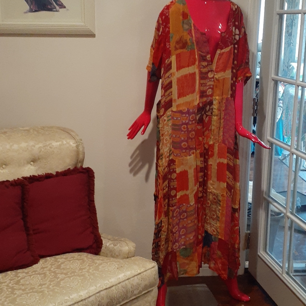 Boho long jacket/dress/throw